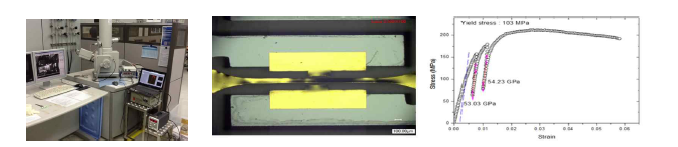 In-situ 시험 장비 및 금 박막의 시험 결과