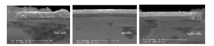 Al-3%Ti 합금의 피로 파손 시 SEM 이미지(100μm width, 1μm thickness)