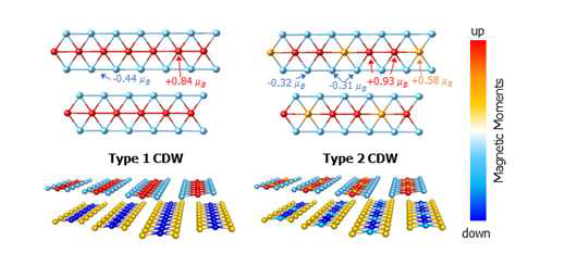 Type 1 CDW에서 발현되는 두 가지 다른 antiferromagnetism