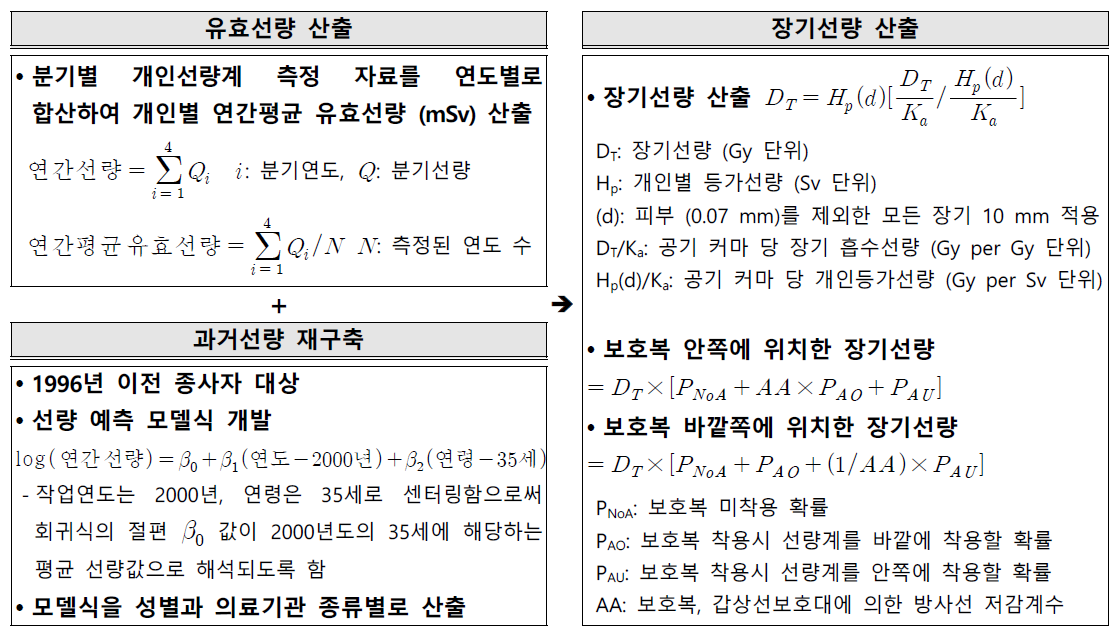 선량평가 및 장기선량 산출