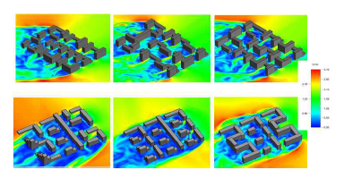 일조환경에 최적화된 주동이 군집되어 배치된 경우에 대한 CFD 시뮬레이션의 결과 비교