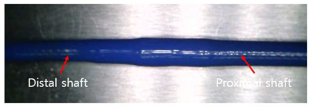 Proximal shaft(high profile) and Proximal shaft(low profile) connect