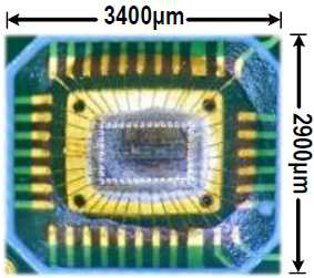 제작된 Energy Harvesting Chip (3400 μm x 2900 μm)