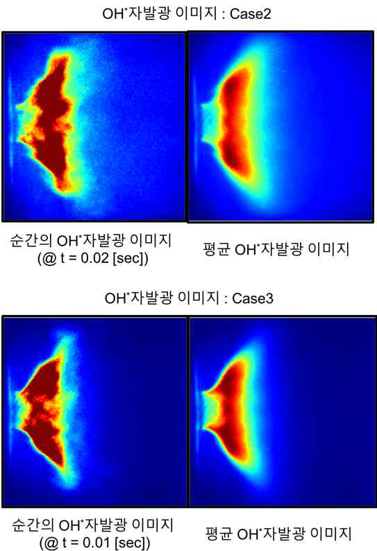 OH 자발광 화염이미지(측정속도: 8kHz/s)