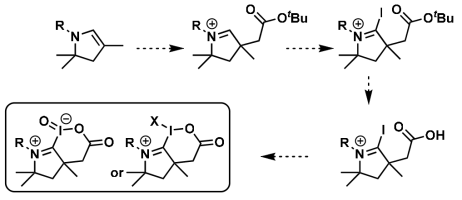 Cyclic (alkyl)(amino)carbene 기반 초원자가 아이오딘 산화제