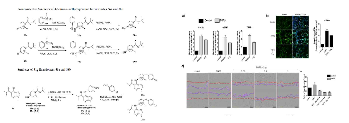 JAK1 선택적 저해제 도출 및 섬유화 치료제로 사용될수 있음을 밝힘. (J. Med. Chem. 2021)