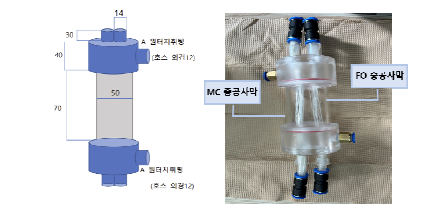 FO-MC 중공사막 융합공정 아크릴 모듈