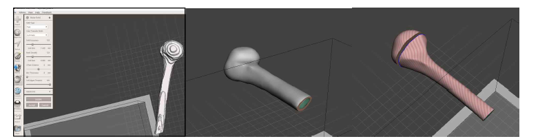 Meshmixer 프로그램에서 Cortical bone, Trabecular bone 등 렌더링