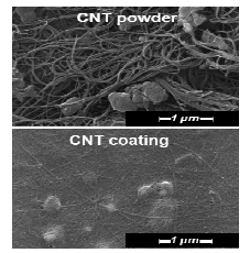 개발된 CNT coating