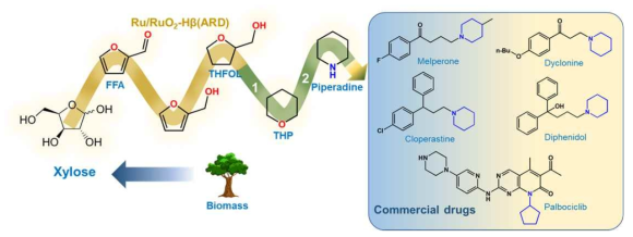 Schematic repreparation of xylose to useful furan and pyran derivatives