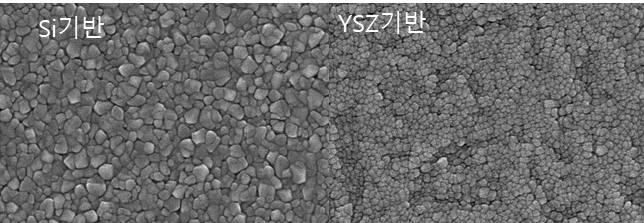 증착 기판에따른 표면 변화