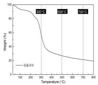 감귤 과피의 TGA 분석