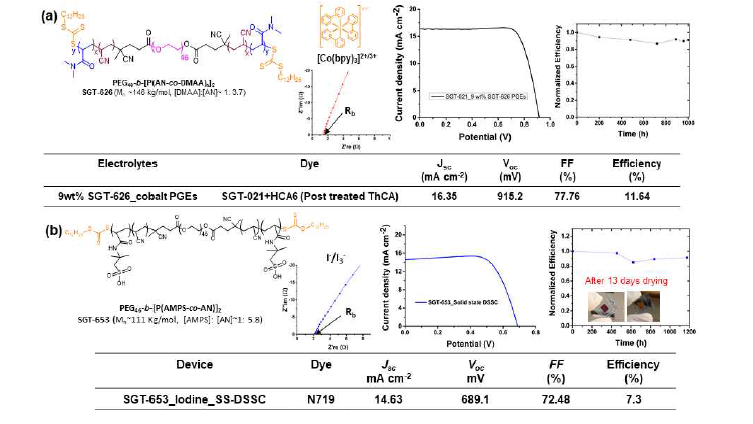 준고체 전해질용 신규 삼중블럭 고분자 및 소자결과(a), 고체전해질용 신규 삼중블럭 고분자 및 소자결과(b)