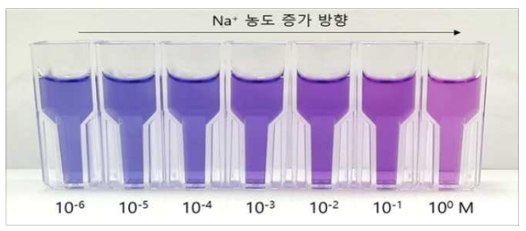 Na+ 농도 증가에 따른 ISO 용액 변색 반응 평가