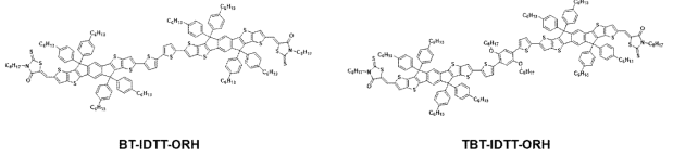 IDTT 기반의 신규 A-D-Core-D-A 구조의 단분자 도너 2종의 구조