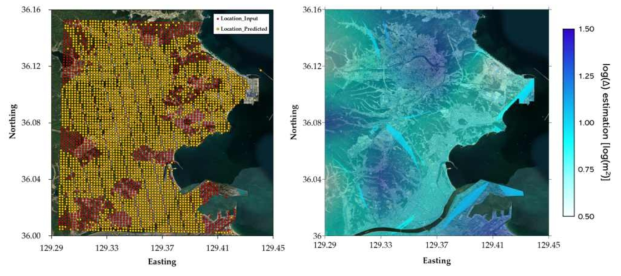 Spatial distribution of soil liquefaction susceptibility in Pohang-si in terms of the sand boiling area on the surface