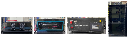 광펄스 살균 시스템의 공랭식 냉각기, xenon lamp (NL4006), Power supply, Treatment chamber