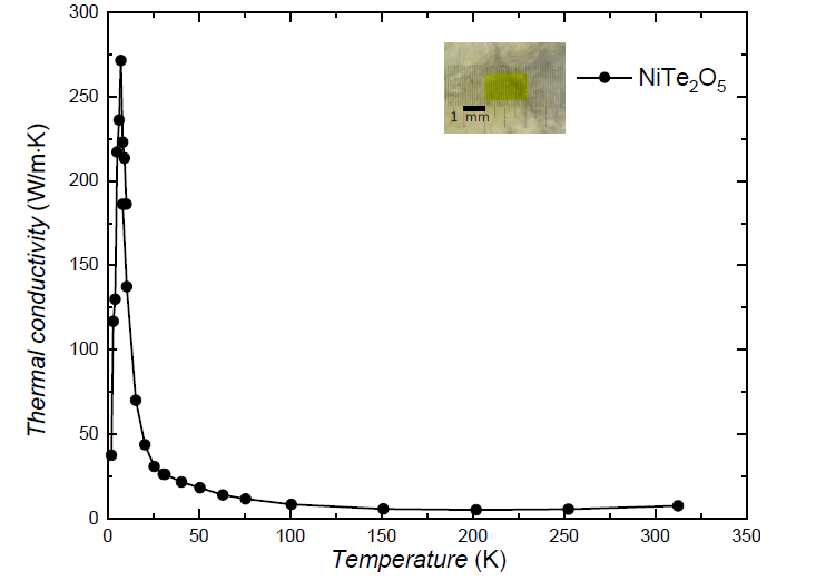벌크 NiTe2O5 단결정의 열전도도 측정