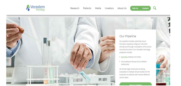 암줄기세포 타겟 신약개발회사 베라스템 홈페이지