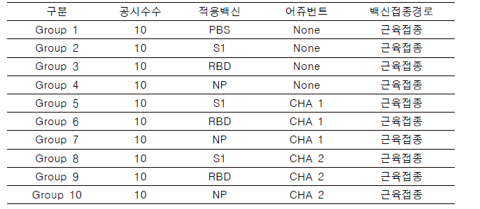 시험군의 구분