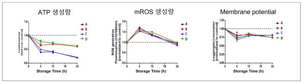 분리된 미토콘드리아 보관액 조성에 따른 특성 변화