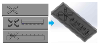 자기장을 이용한 유속제어 가능한 멀티 오가노이드 마이크로 칩 디자인