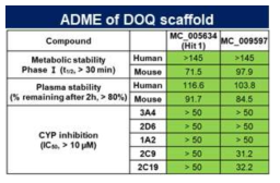 DOQ 화합물의 ADME 개선 전략