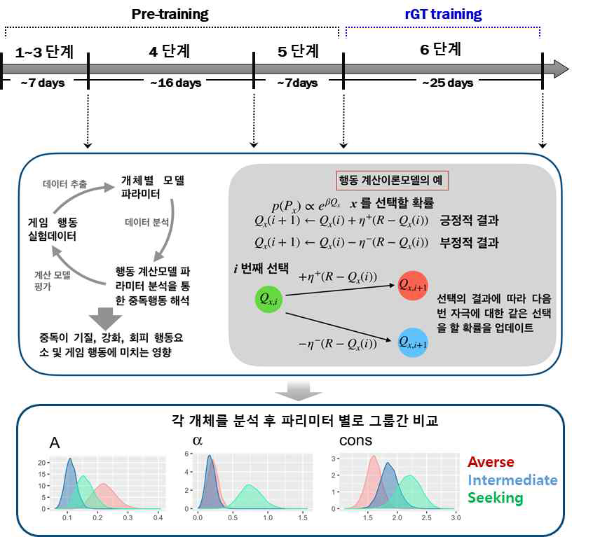 도박성 게임 동물 모델 모식도와 계산행동 모델링 분석 모식도