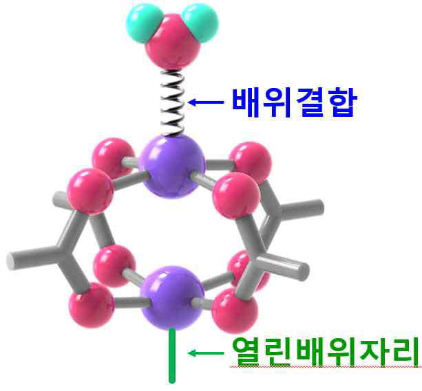 열린배위자리를 갖는 금 속유기구조체 금속노드
