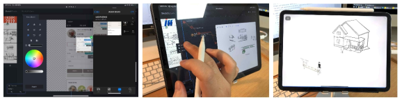iPadOS에서 작동되는 스케칭 도구