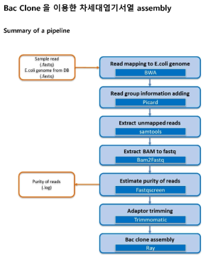 BAC 클론을 활용한 드노보어셈블리 파이프라인