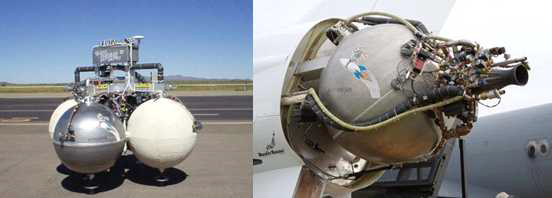Armadillo Texel – 액체산소/에탄올 조합(좌), X-Racer 비행기에 적용된 추력 11.1kN급(우)
