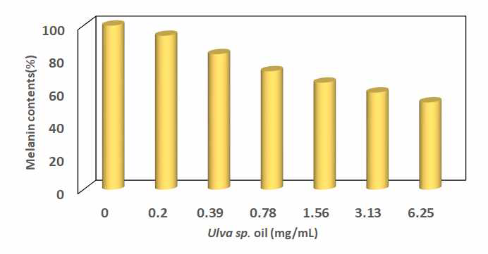 Ulva sp. oil의 멜라닌생성억제 효과
