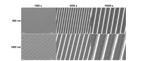 Nanopattern 몰드를 사용하여 PDMS로 모사한 표면 관찰