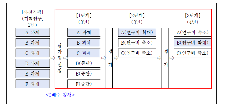 단계별 경쟁형 R&D 추진