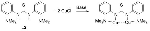 리간드 L2를 활용한 두-금속 Cu 착화합물 합성