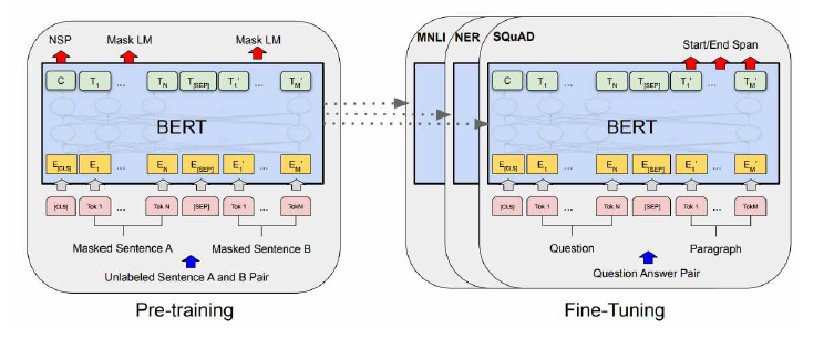 BERT의 Transfer Learning 프레임워크[3]