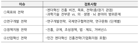 전략분야이슈및 검토사항