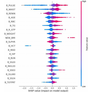 SHAP analysis on hypertension