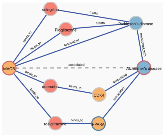 MAO-B와 단백질 타겟들과의 연결성 분석을 통한 알츠하이머와의 연관성