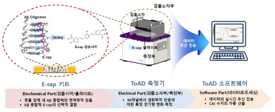 E-rap이 적용된 ToAD Aβ AD 진단기기 및 Aβ 올리고머 분석 원리․프로세스