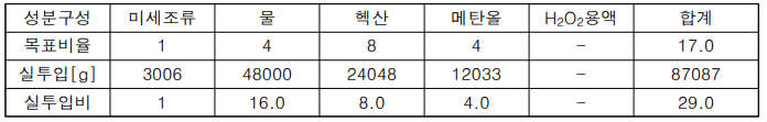 실험 5의 실투입량