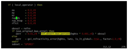 Source code for observation error of local observation operator