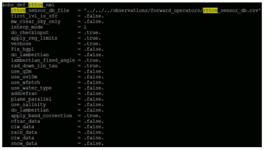 Part of “obs_def_rttov_nml” record in input.nml file