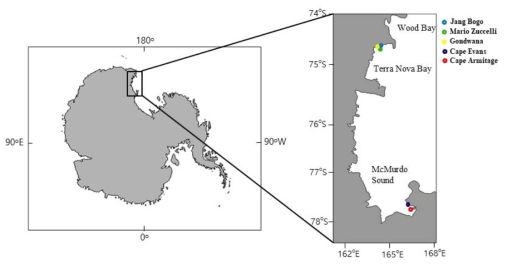 대한민국, 뉴질랜드, 이태리 국제공동연구가 실시된 로스해 연안 관측 해역