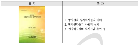 소방공무원 대상 원자력방재교육