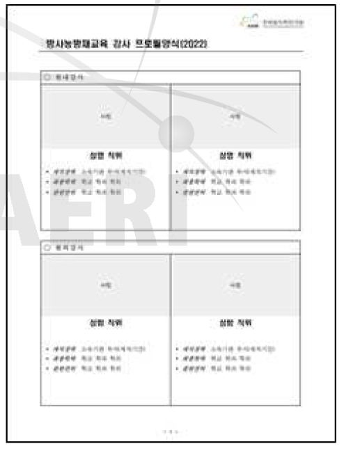 방사능방재교육 강사프로필 관리서식