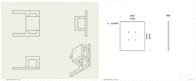 재봉기 스탠드 설계