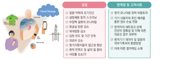 원격 모니터링의 장점 및 현 의료 시스템 적용의 한계점 및 고려사항