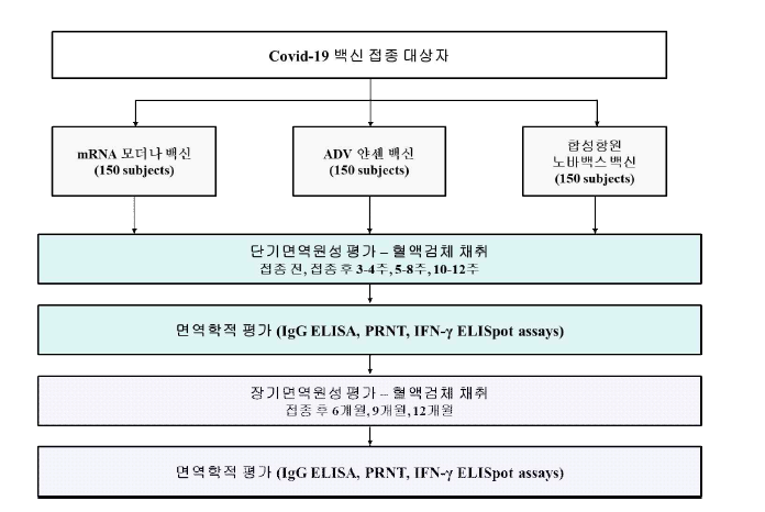 코로나19 백신 제형별 단기 및 장기 면역원성 평가